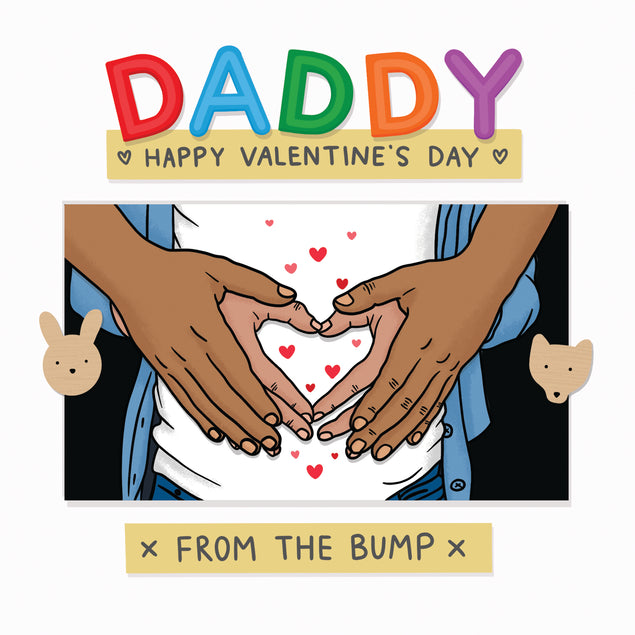 Happy Valentine's Day Daddy From The Bump Card Season_Valentine's Day Recipient_For Dad Seo_From Bump