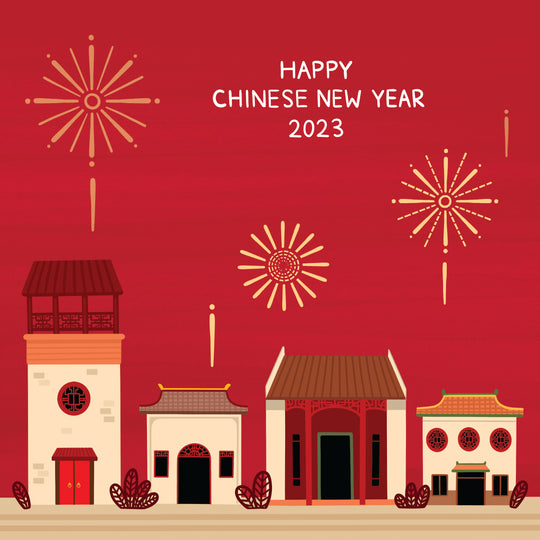 Happy Chinese New Year Fireworks Card