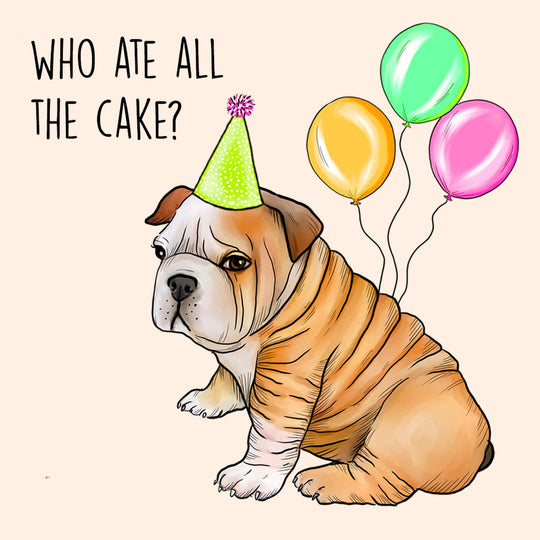 Who Ate All The Cake Shar Pei Card