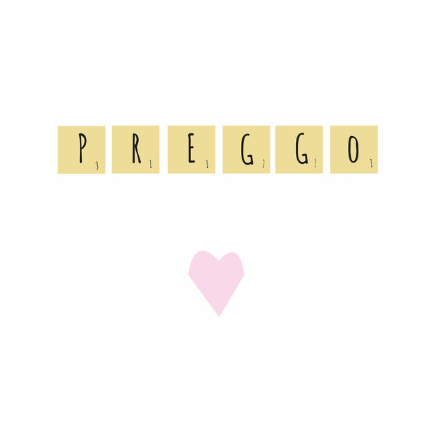 Preggo Scrabble Card