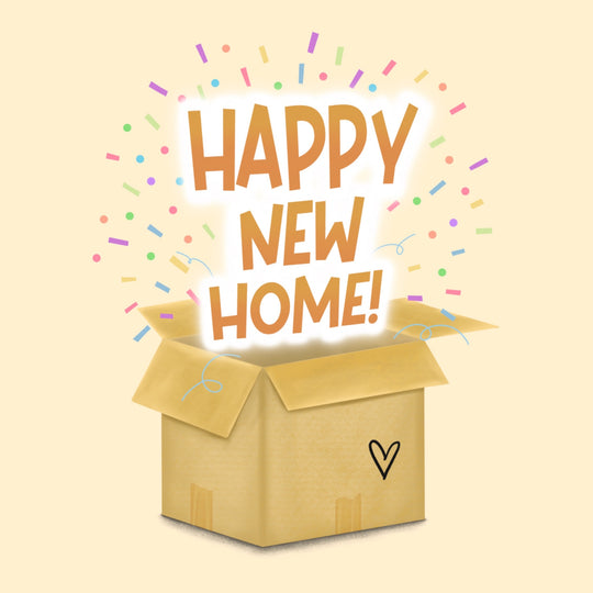 Moving Box Happy New Home Card