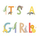 It's A Girl Animal Alphabet Card