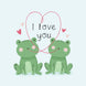 I Love You Frogs Card