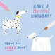 Dog Walkers Dalmatian And Afghan Hound Card