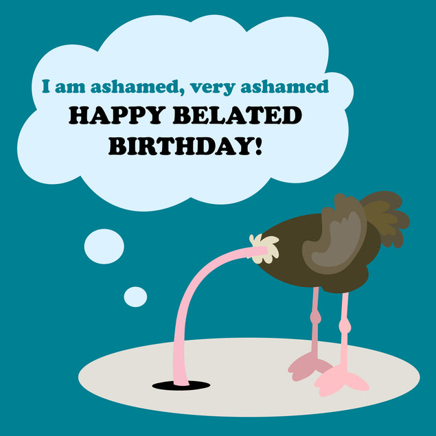 Happy Belated Birthday I Was Ashamed Style_Funny Style_Belated