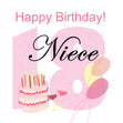 Happy 18th Birthday Niece Pink Card Recipient_For Niece Milestone Age_18th Birthday