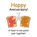 Toasts Happy 1st Anniversary Card