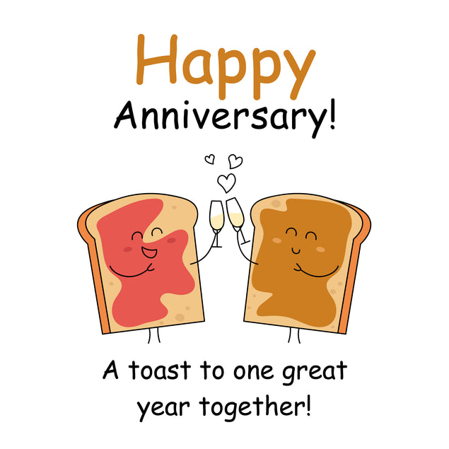 Toasts Happy 1st Anniversary Card Occasion_Wedding Anniversary