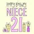 Lots Of Gifts Happy 21st Birthday Niece Card Recipient_For Niece Milestone Age_21st Birthday