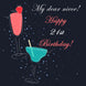 Cocktails Happy 21st Birthday Niece Card