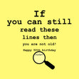 Happy 50th Birthday Read The Line  Milestone Age_50th Birthday Style_Funny