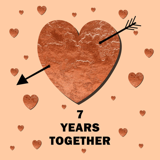 Happy 7 Years Together Card Occasion_Wedding Anniversary Anniversary_7th Anniversary Recipient_For Husband Occasion_Anniversary