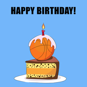 Basketball Cake Happy Birthday Card Seo_Basketball 