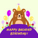 Happy Belated Birthday Cute Bear