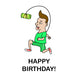 Running After Beer Happy Birthday Card