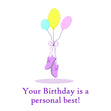 Running Shoes On Balloons Happy Birthday Card Seo_For Runner