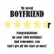 Top Rated Boyfriend Happy 50th Birthday Card