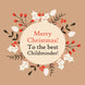 Merry Christmas The Best Chilminder Mistletoe Wreath Card
