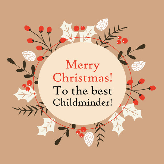 Merry Christmas The Best Chilminder Mistletoe Wreath Card