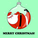 Santa In A Ball Merry Christmas Card