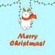 Polar Bear On Swing Merry Christmas Card