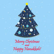 Happy Hanukkah Mery Christmas Card Season_Hanukkah Occasion_Christmas
