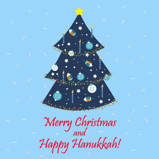 Happy Hanukkah Merry Christmas Card