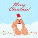 Merry Christmas Cocker Spaniel In The Snow Card