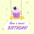 Happy Birthday Cute Sweet Cupcake Theme_Cupcake