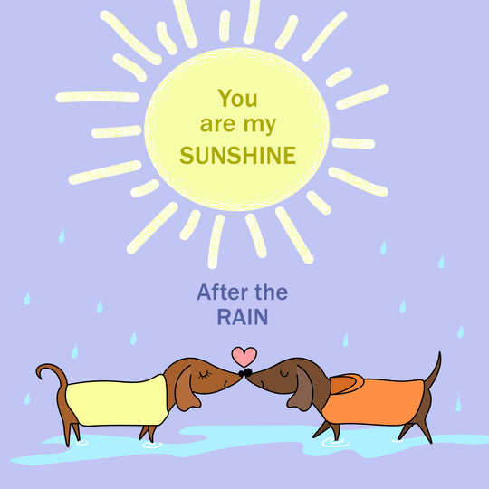 You Are My Sunshine After The Rain Valentine's Day Card