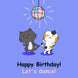 Happy Birthday Let's Dance Cats