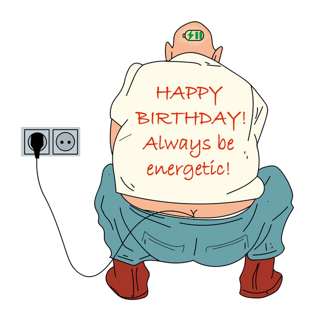 Always Be Energetic Happy Birthday Card Style_Funny Seo_humour