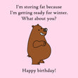 Bear Storing Fat Happy Birthday Card Style_Funny Seo_humour