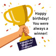 Winner Award Happy Birthday Card Style_Funny Seo_humour