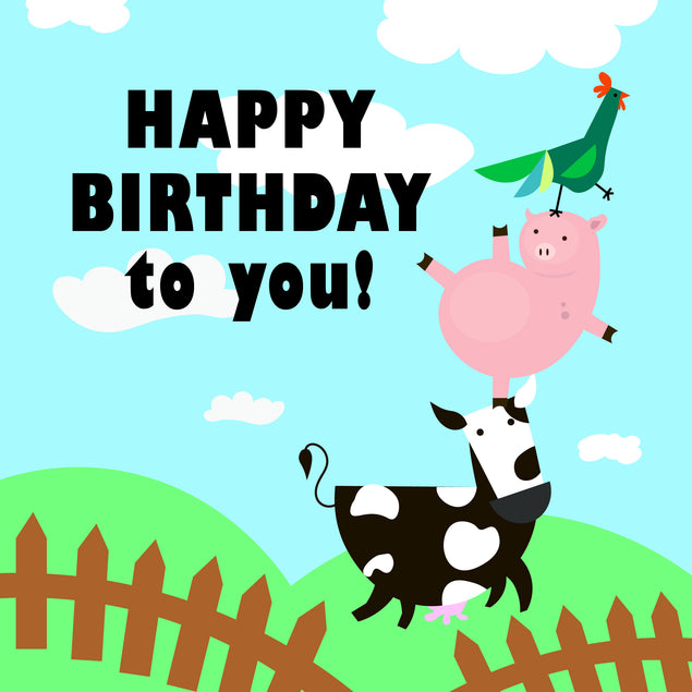 Happy Birthday To You Farm Animals Seo_Farm