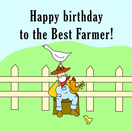 Happy Birthday To The Best Farmer Card