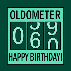 Oldometer Happy 60th Birthday Card Style_Funny Milestone Age_60th Birthday