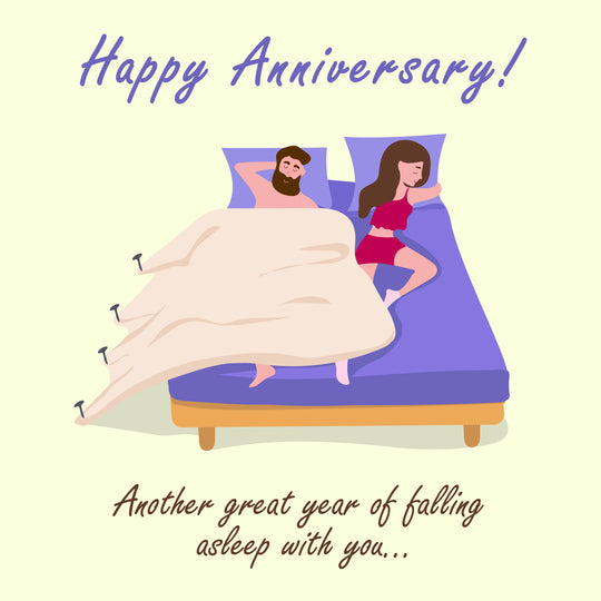 Sleeping With You Happy Anniversary Card