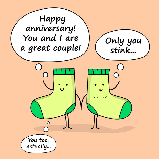 Pair Of Socks Happy Anniversary Card Occasion_Wedding Anniversary