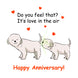 Funny Dog Fart Happy Anniversary Card