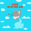 Love Is In The Air Funny Cupid Cat Valentine's Day Card Season_Valentine’s Day Theme_Cat Style_Funny