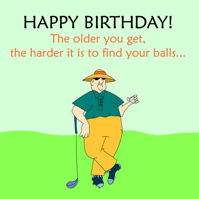 Golf Course Funny Birthday Cards For Golfers Funny Golf Birthday