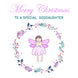 Merry Christmas Special Goddaughter Cute Fairy Card