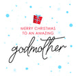 Merry Christmas Amazing Godmother Tiny Gift Card Season_Christmas Seo_For Godmother