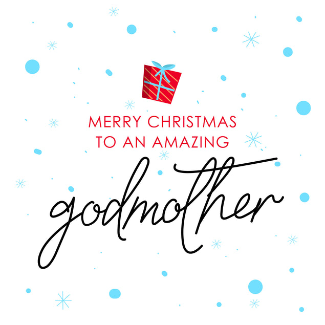 Merry Christmas Amazing Godmother Tiny Gift Card Season_Christmas Seo_For Godmother