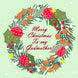 Merry Christmas Godmother Christmas Wreath Card