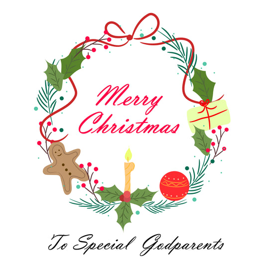 Merry Christmas Special Godparents Card