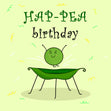 Hap-pea Birthday Cute Green Pea Seo_Peas 