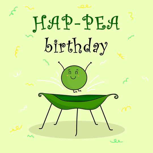 Hap-pea Birthday Cute Green Pea