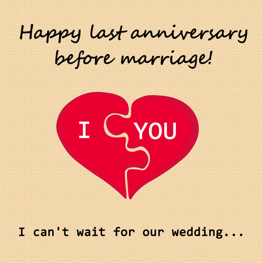 You And I Last Anniversary Card
